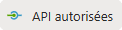 API autorisées
