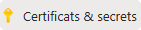 Certificats et secrets
